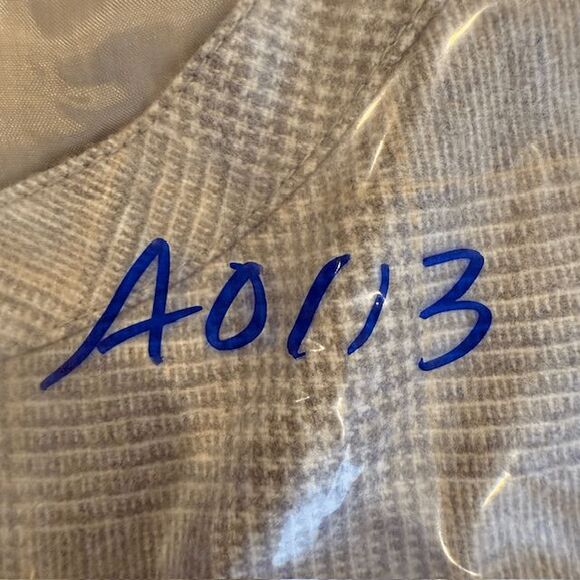 AKRIS PUNTO Wool Midi Dress Sleeveless Tan Plaid Check Back Zip Size 12 - Picture 14 of 14